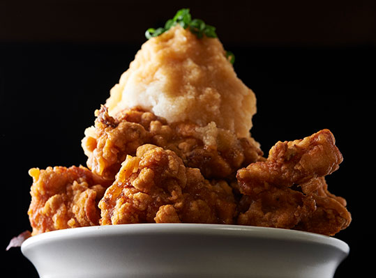 丼盛り唐揚げ